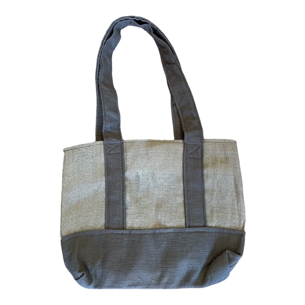 Upcycled NEW Handmade One of a Kind Unique Haitian Made Burlap Satchel Tote Bag